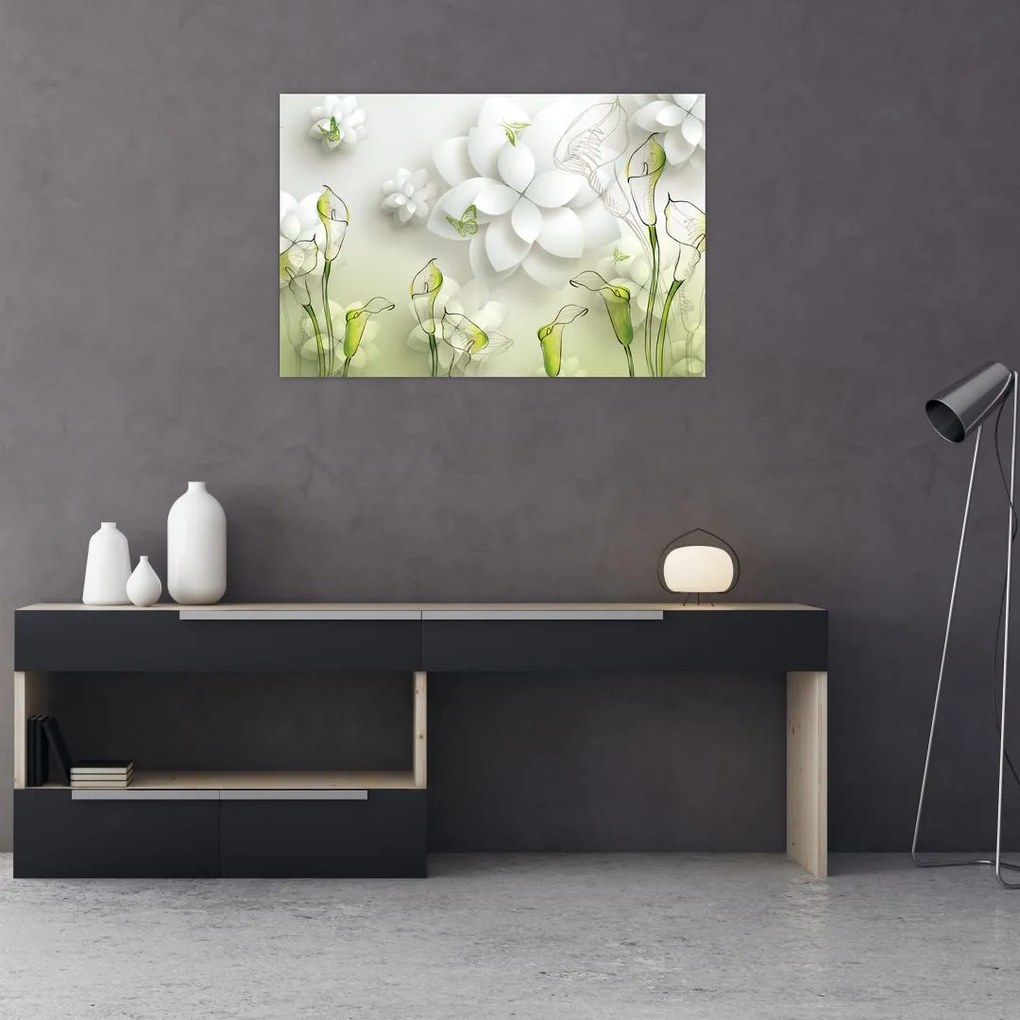 Tablou cu flori (90x60 cm)