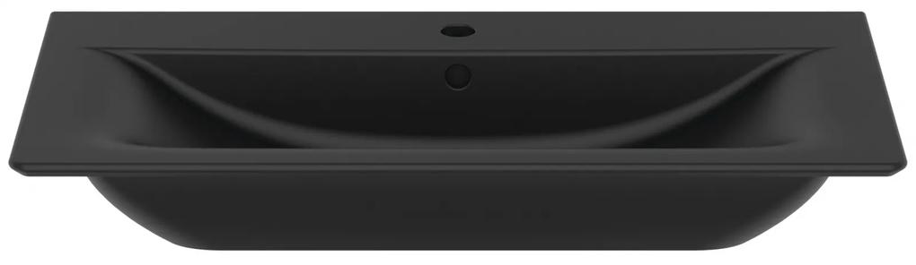 Lavoar incastrat negru mat 84 cm, dreptunghiular, Ideal Standard Connect Air Negru mat, 840x460 mm