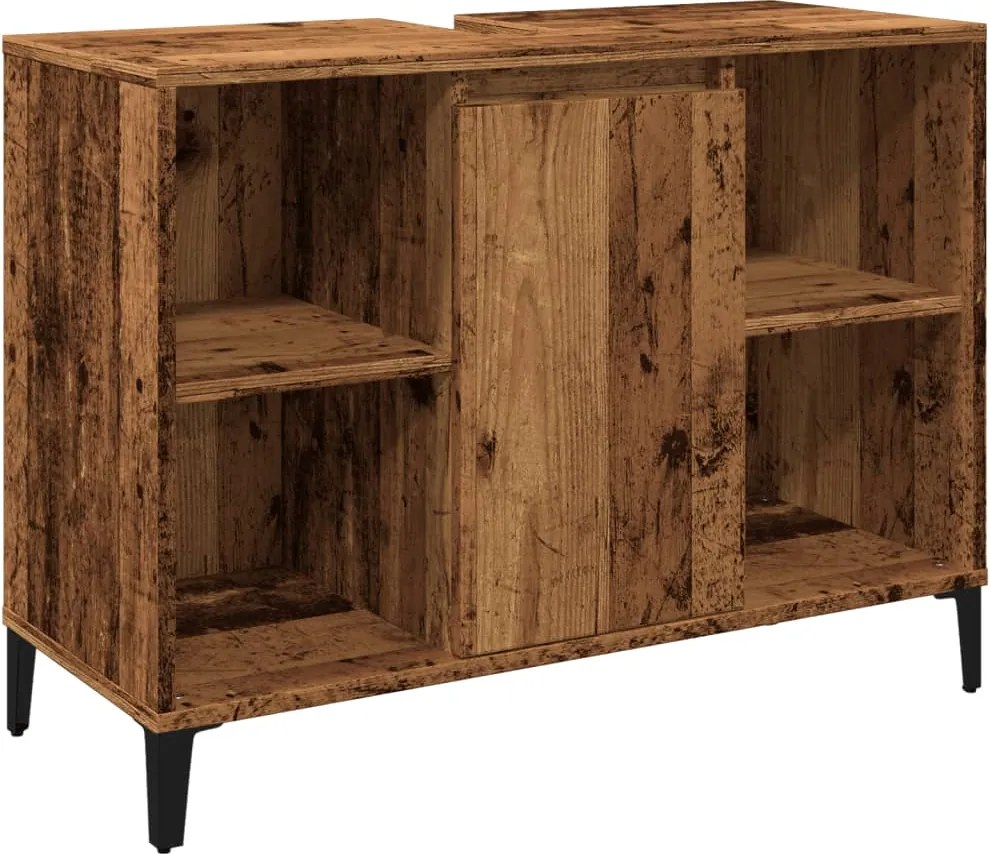 vidaXL Dulap de chiuvetă, lemn vechi, 80x33x60 cm, lemn prelucrat