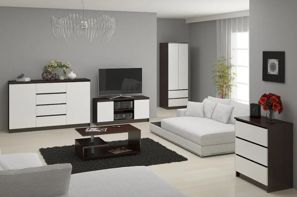 Masă TV Darian (wenge + Alb). 1068682
