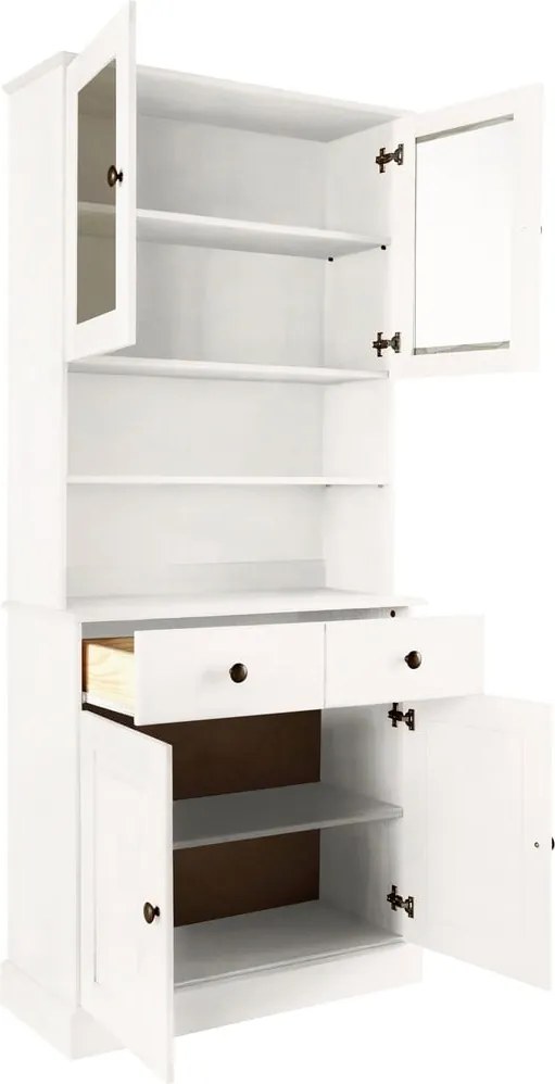 Vitrină albă din lemn de pin 181x34 cm Mille – Støraa