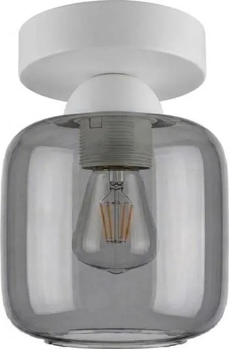 BRILAGI - Plafonieră LED R GLASS 1xE27/60W/230V Ø 14 cm alb/gri fumuriu
