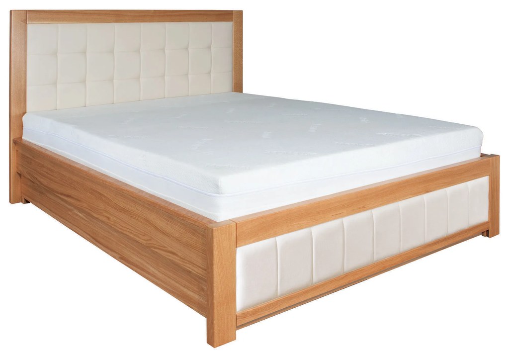 Pat matrimonial 140 cm LK 214 (stejar) (masiv). 753556