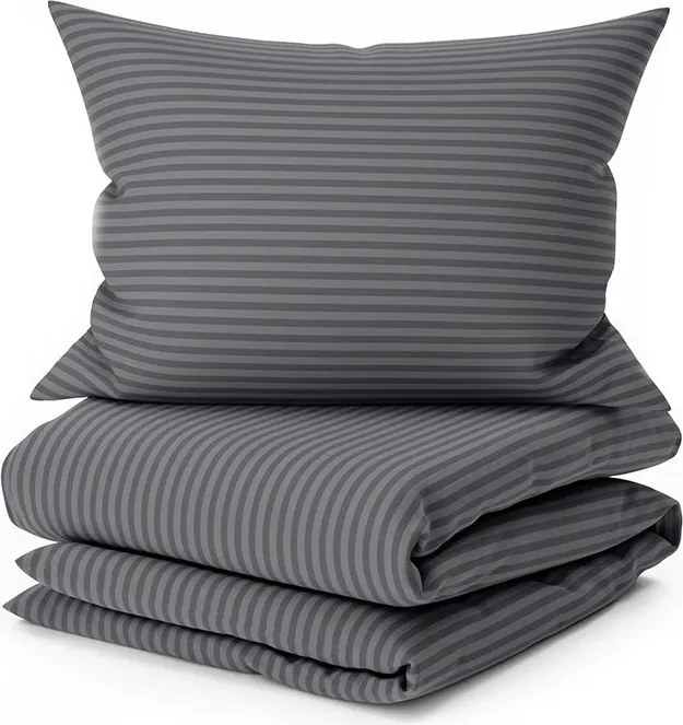 Lenjerie de pat creponata ALTERNA POLY gri Dimensiune lenjerie de pat: 2 buc 70 x 90 cm | 200 x 220 cm
