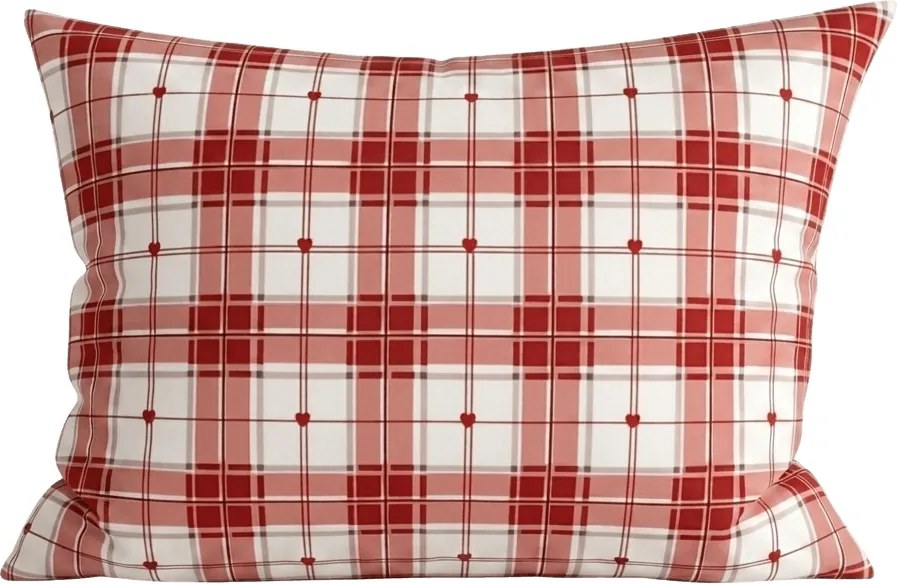Fața de perna din microfibra TARTAN HEART 70x90 cm, colorat