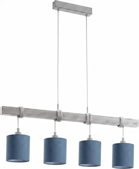 Brilagi - Lustra LED pe cablu NUBILA 4xE27/60W/230V gri/albastru închis