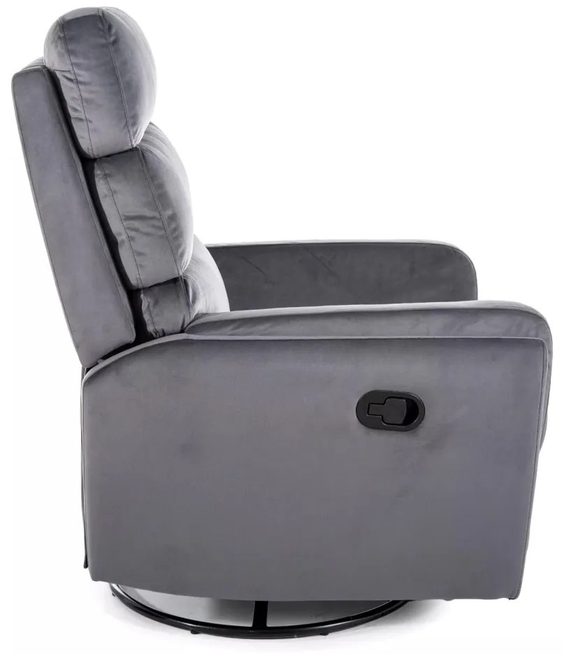 Fotoliu recliner Argos velvet gri Blu14