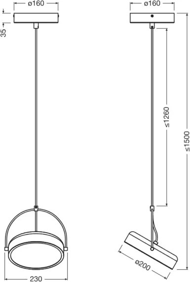 Osram - Lampă suspendată LED pe cablu DECOR PUCK LED/12W/230V CRI 90 neagră