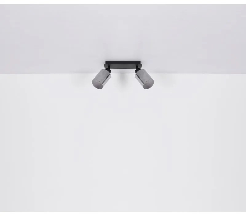 Plafoniera cu 2 spoturi directionabile design modern HADERA negru
