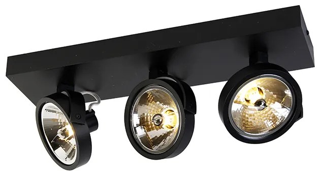 Spotlight de design negru reglabil cu 3 lumini - Go