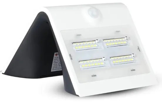 LED lampă solară de perete cu senzor LED/3W/3,7V 3000/4000K IP65 albă