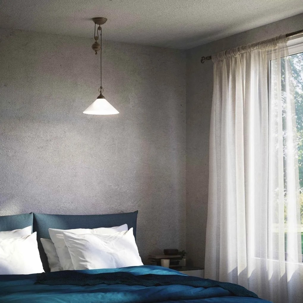 Lustra stil clasic italian din alama cu scripete Fiordo