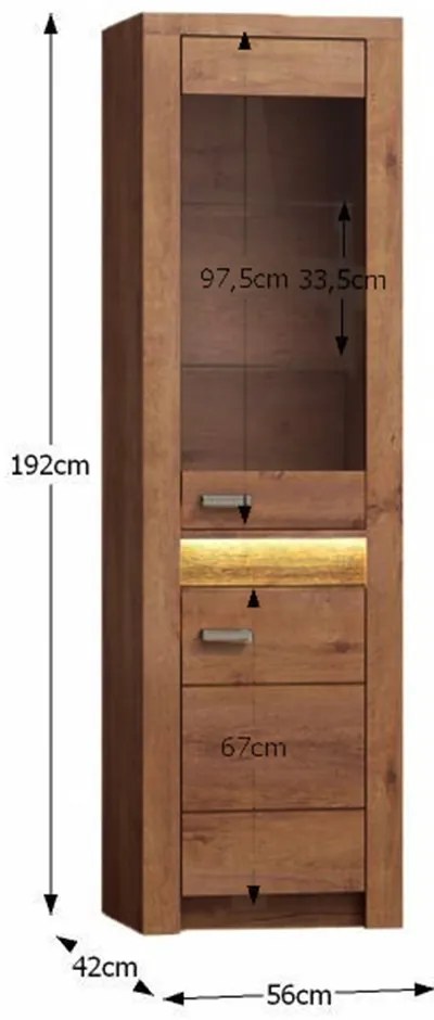 Vitrină Inneas 04 (arin deschis). 788397
