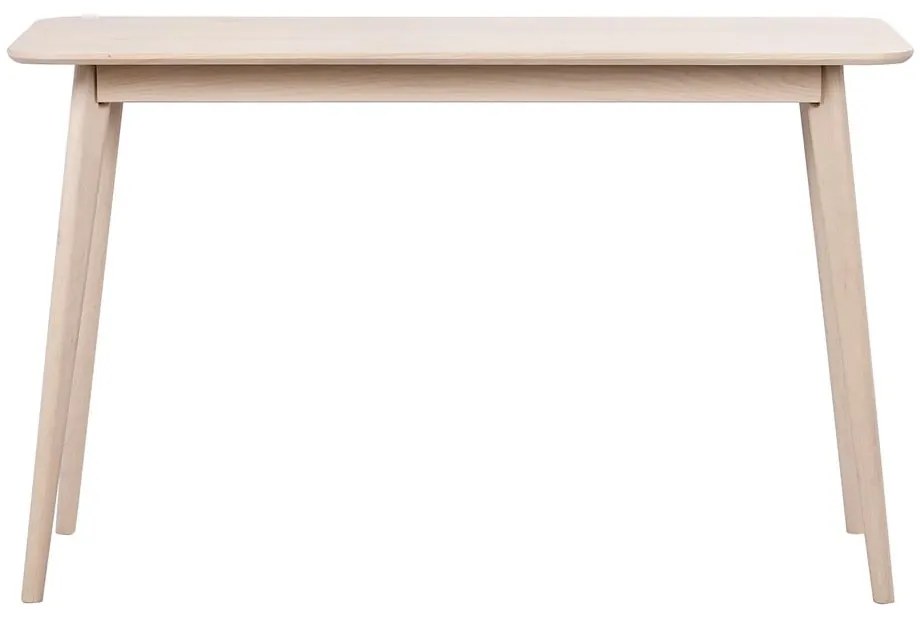 Masă consolă în culoare naturală cu aspect de lemn de stejar 120x40 cm Yumi - Rowico