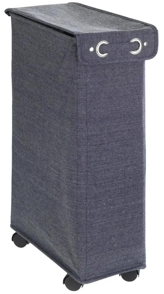 Coș pentru rufe textile, container CORNO PRIME cu încuietoare și roți - 43 l, 60 x 18,5 x 40 cm, WENKO