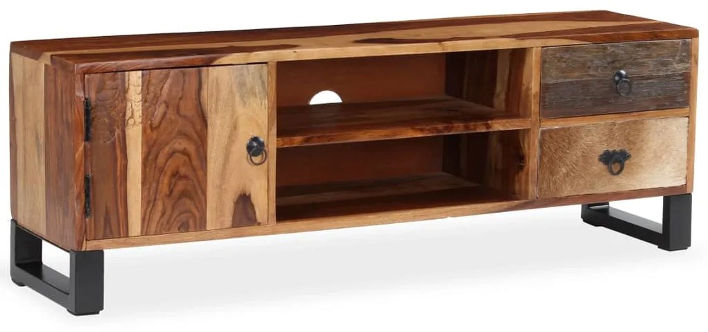 244933 vidaXL Comodă TV Lemn masiv de sheesham, 120x30x40 cm