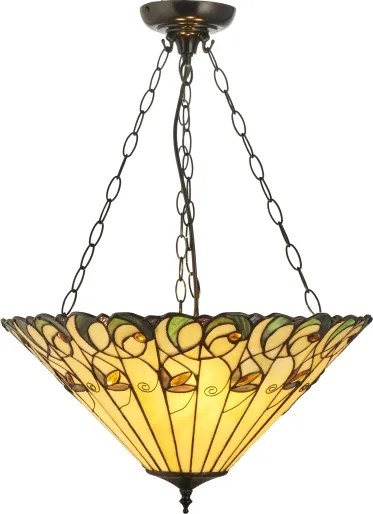Endon 111881 - Candelabru suspendat pe lanț Tiffany JAMELIA, 3xE27/10W/230V, diametru 50 cm