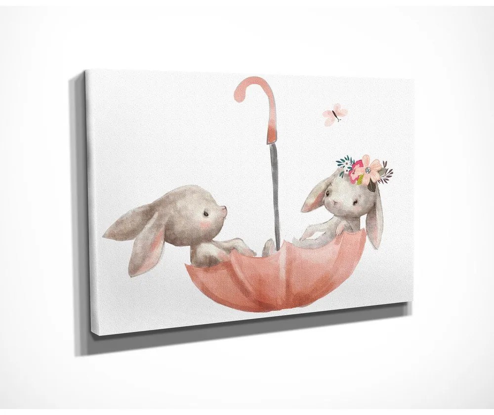 Tablou pentru copii 40x30 cm Bunnies – Wallity