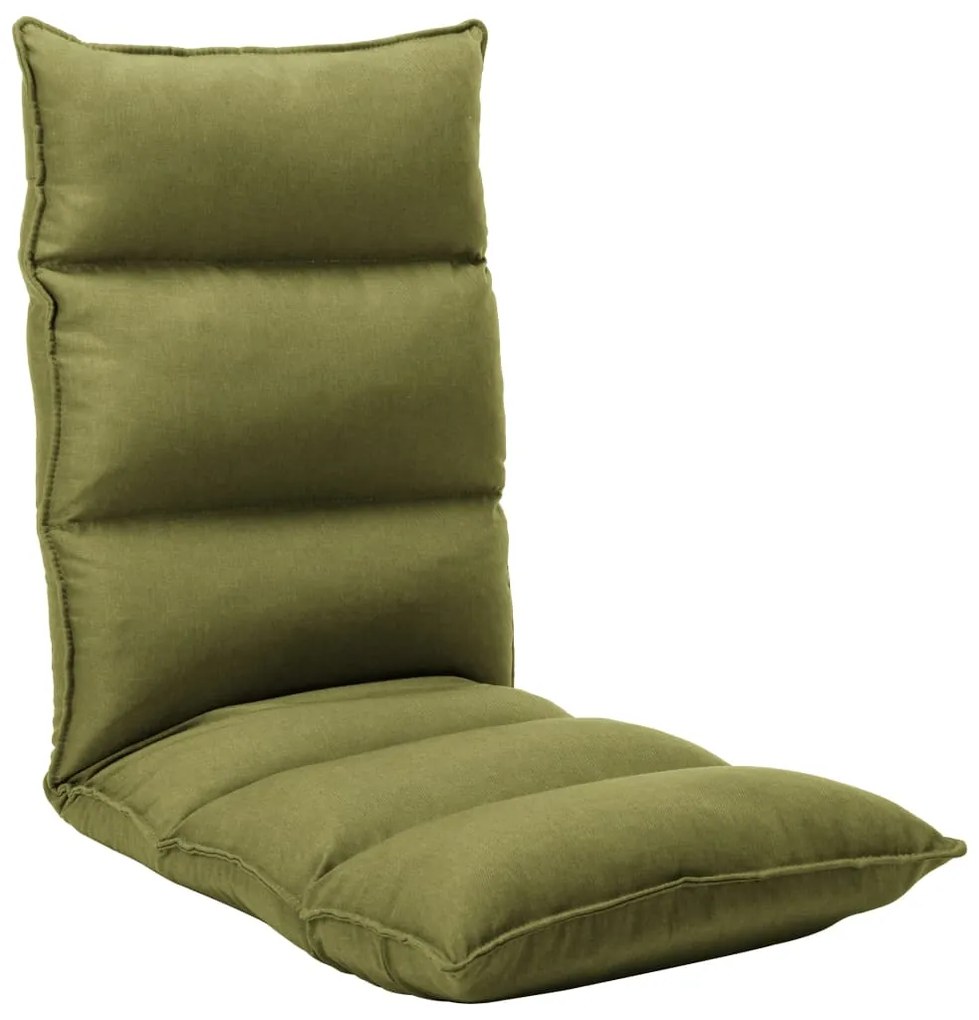 vidaXL Scaun de podea pliabil, verde, material textil