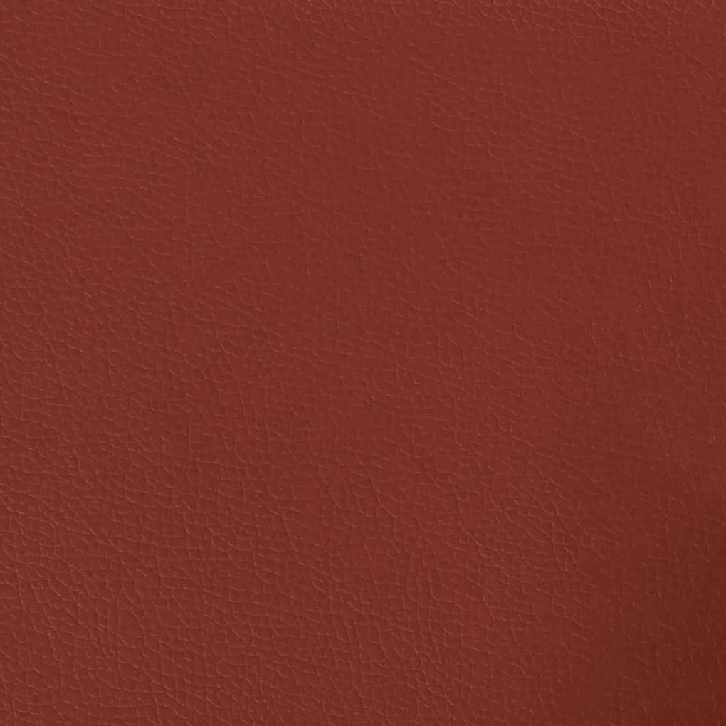 Canapea de o persoana, rosu vin, 60 cm, piele ecologica Bordo, 78 x 77 x 80 cm