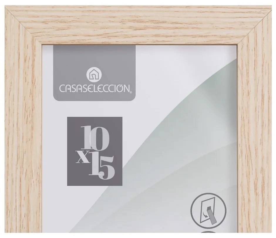 Ramă foto în culoare naturală cu picior de susținere, de agățat 12,5x17,5 cm Sencillo – Casa Selección