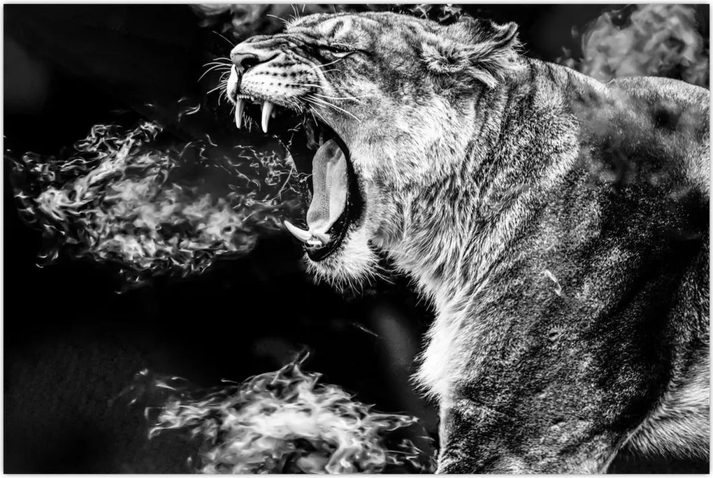 Tablou - Portretul unei leoaice (90x60 cm)