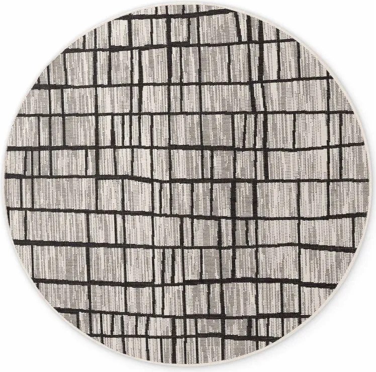 Covor pentru exterior și interior negru/crem rotund ø 160 cm Haringey Crouch – Ted Baker