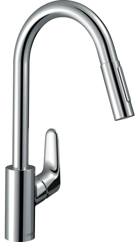 Baterie chiuveta monocomanda 240, cu dus extractibil, crom