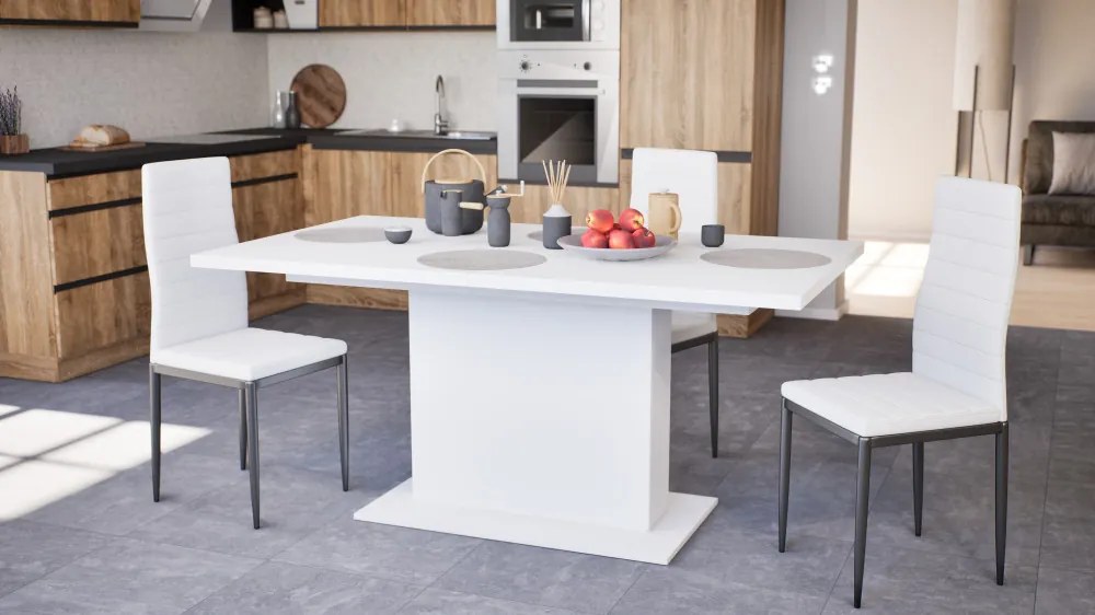 Scaun de masă Tino NOVA în alb și negru