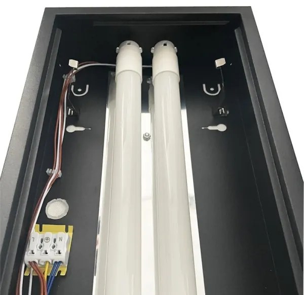 Corp de iluminat fluorescent 2xG13/18W/230V negru 120 cm