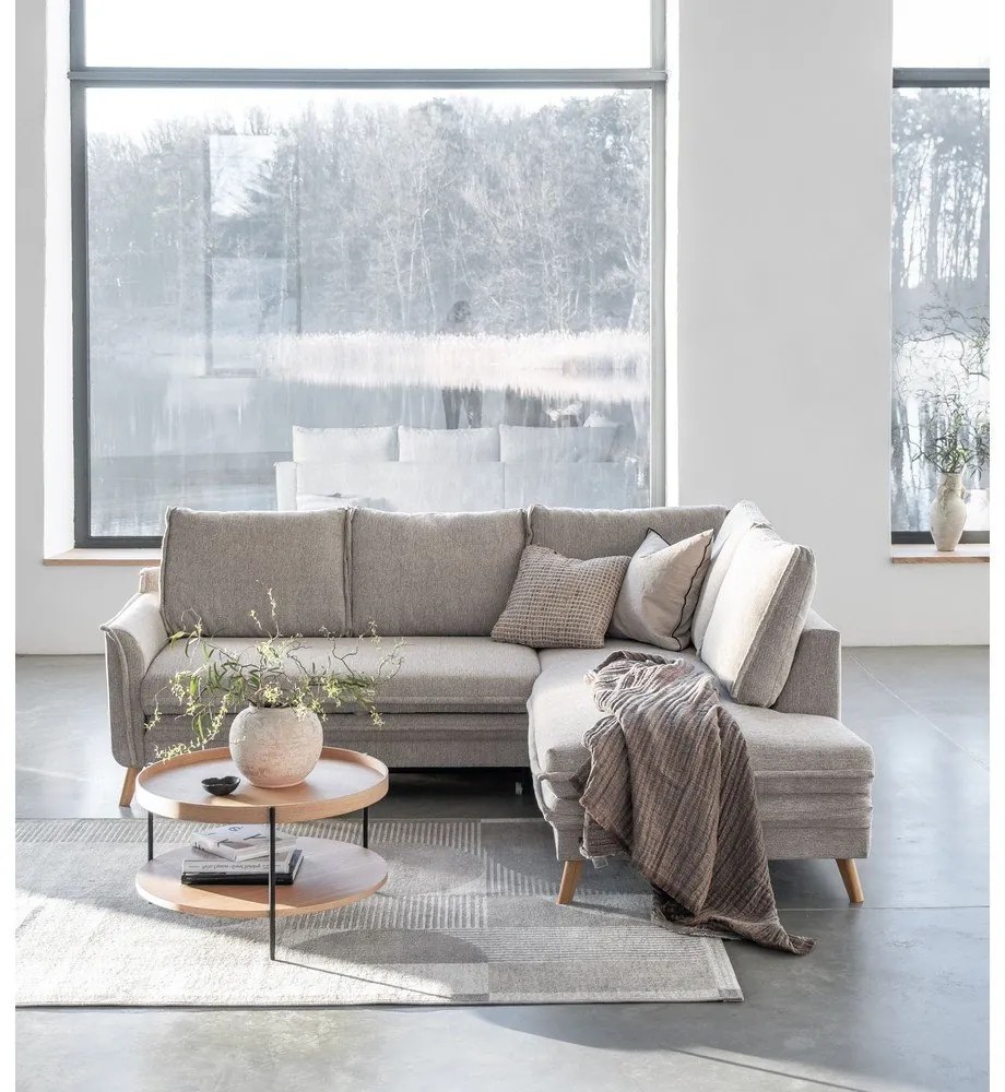 Colțar bej extensibil (cu colț pe partea dreaptă) Charming Charlie – Miuform