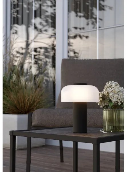 Lampă LED dimabilă de exterior Eglo 900984 PONENTE 2,25W/5V 5200mAh IP44 negru/alb