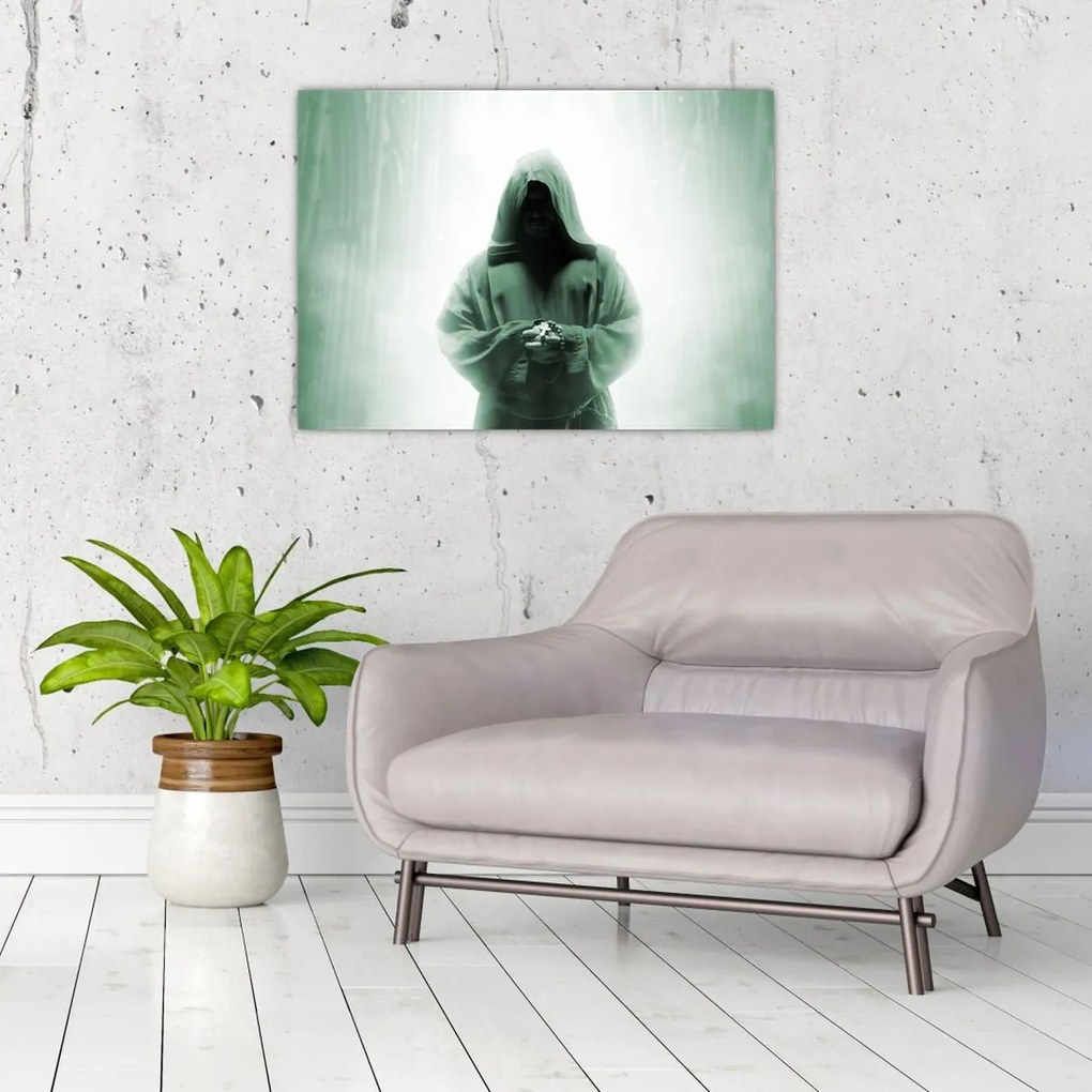 Tablou - Călugăr în întuneric (70x50 cm)