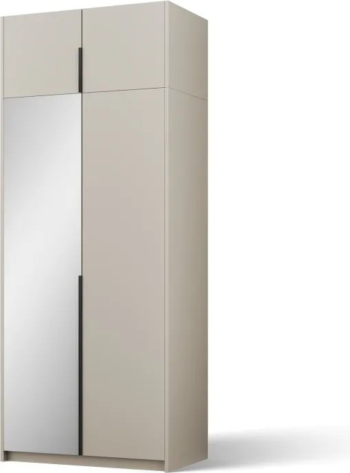 Dulap Alera II with top extension – Hinged – cu oglindă – 100x58x250 cm – Cașmir – Alera II with top extension – Hinged Dulap – Varianta 1