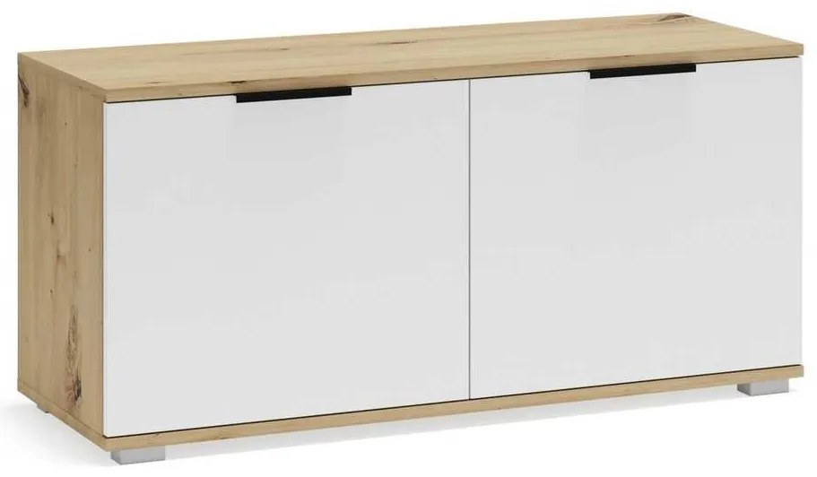 Suport pentru pantofi Walker 100 cm, stejar artisan / alb