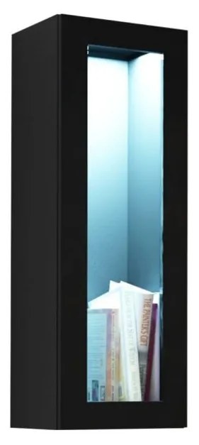 Vitrină Zylia 90 (Negru + Negru lucios ) (fără iluminat). 1058264