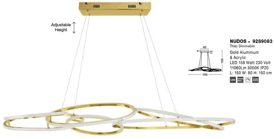 Lustra LED suspendata design modern NUDOS