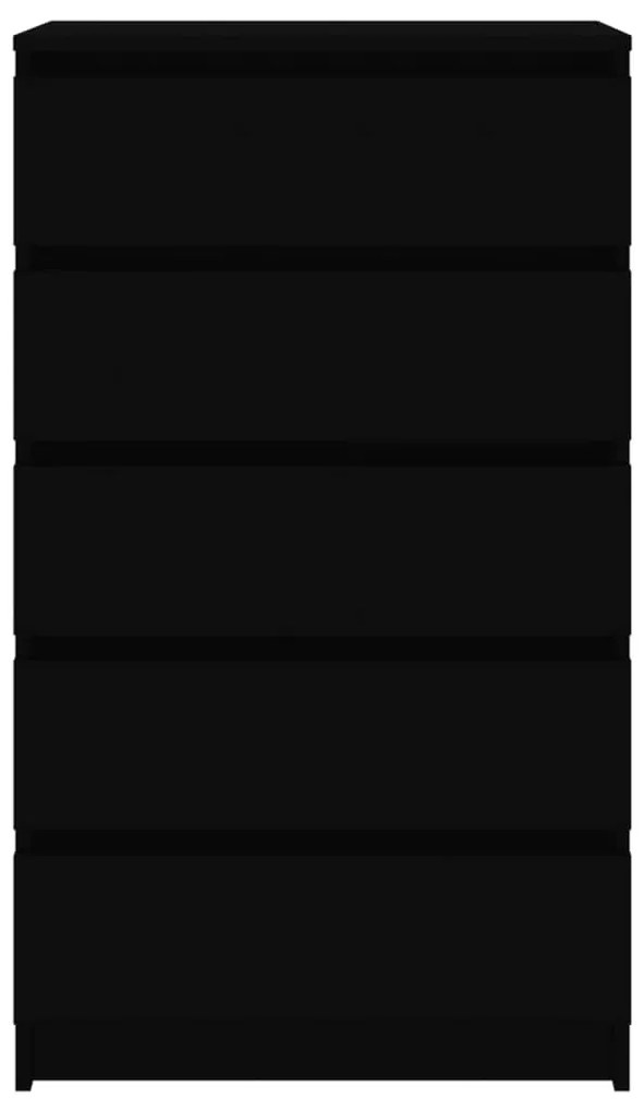 Dulap cu sertar, negru, 60x36x103 cm, lemn prelucrat 1, Negru