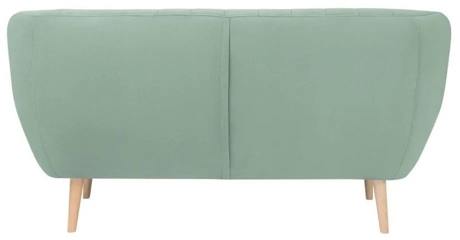 Canapea cu tapițerie din catifea Mazzini Sofas Sardaigne, 158 cm, verde mentol
