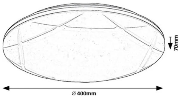 Plafonieră LED Rabalux 71053 OSWALD LED/24W/230V 4000K d. 40 cm