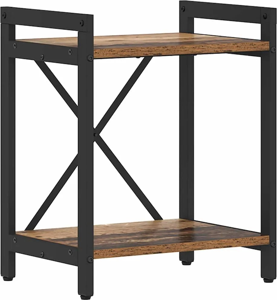 vidaXL Raft pentru cărți Lemn vechi 40 x 30 x 50 cm Lemn compozit