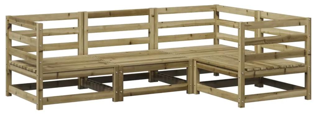 3299411 vidaXL Set canapele de grădină, 4 piese, lemn de pin tratat
