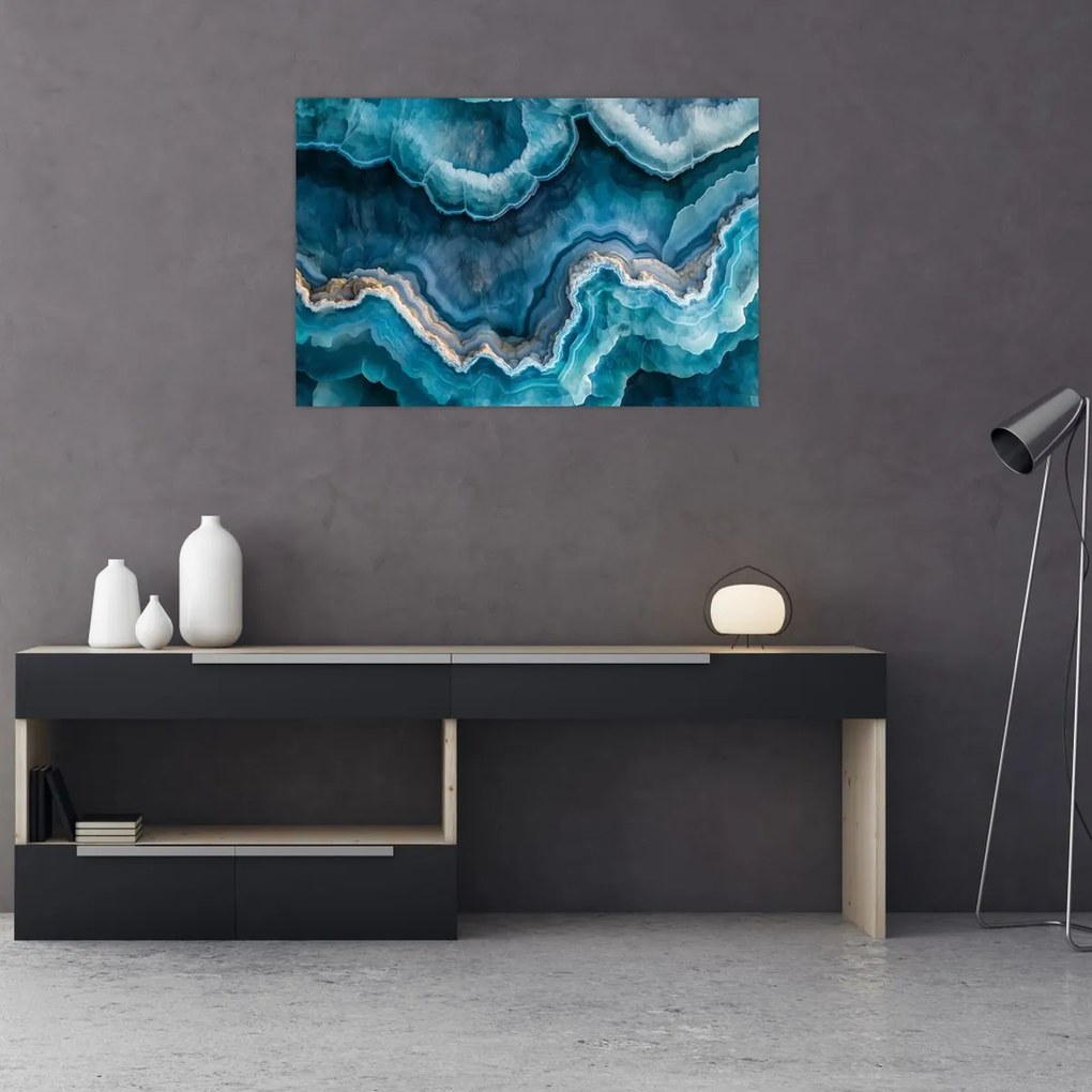 Tablou - Detaliu de acvamarin (90x60 cm)