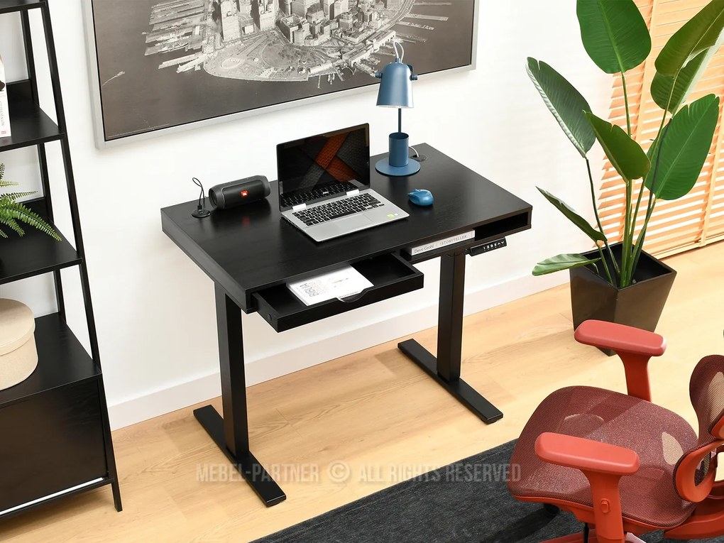 Masă PC Osto 100 (lemn negru + negru). 1109817