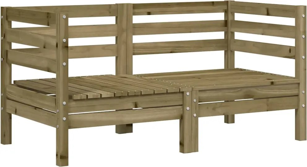 vidaXL Canapele de colț de grădină, 2 buc., lemn de pin tratat