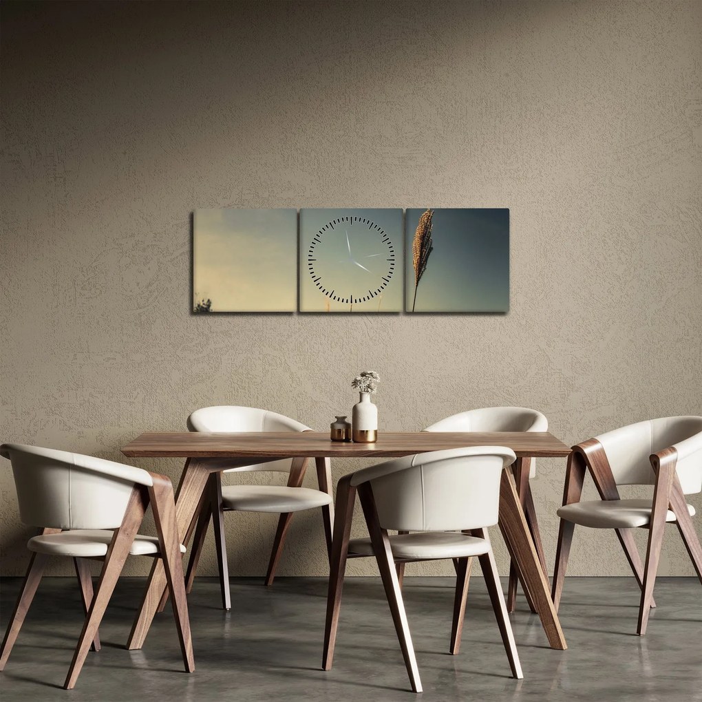 Tablou - Iarba (cu ceas) (90x30 cm)
