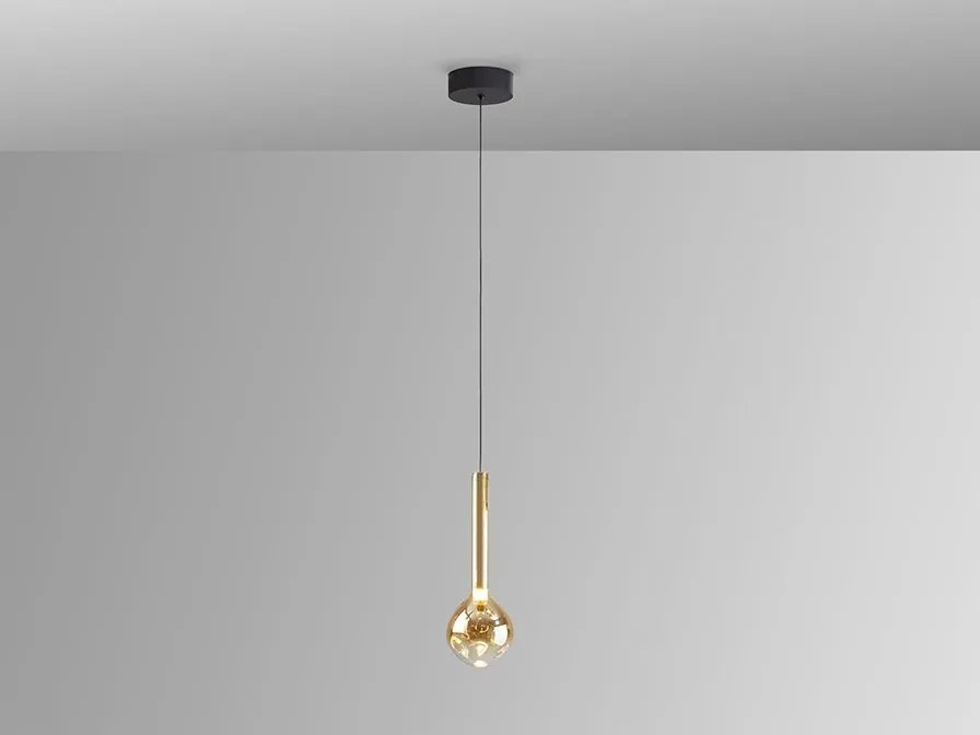 Pendul LED design modern Essenza negru, auriu