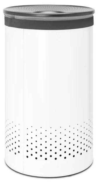 Cos de rufe Brabantia 1004179, 60 L, Capac din plastic, Umplere fara deschidere, Orificii aerisire, Alb