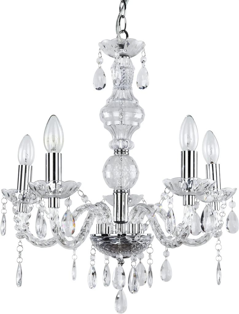 [lux.pro]® Lustra eleganta – lampa de plafon cu cinci brate  Genk, 56 x Ø 52 cm,  5 x E14 - crom