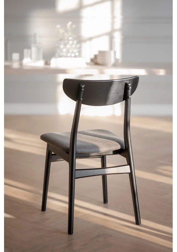 Scaune de dining negre 2 buc. Rodham - Rowico